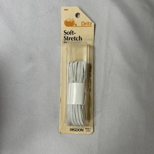 5 Dritz 1/8" x 4 Yardas Trenzado Suave Elástico Bebé para Coser Blanco Nuevo - Imagen 1 de 7