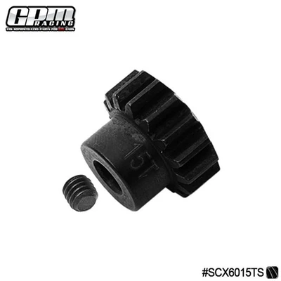 GPM High Carbon Steel Motor Gear 15T For AXIAL 1/6 SCX6 TRAXXAS 1/8 Sledge - Image 1 of 4