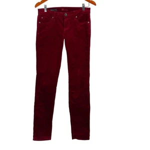 Kut from the Kloth Diana Red Corduroy Relaxed Fit Skinny Pants Size 4  - Picture 1 of 7