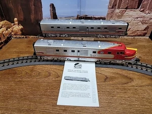 MTH O Gauge Premier 1996 DL 109 AT&SF locomotive And Powered Passenger Car W/P1 - Picture 1 of 24