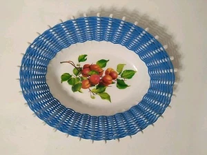 Norleans Kunststoff Weidengeflecht Korb geflochten Schale, blau, Obst - Bild 1 von 5