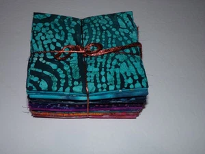 16 FQ - Batik Cotton Fabric Lot - Picture 1 of 7