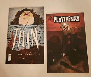Two Fer From Jon Clark THIN 1 (2016) & PLAYTHINGS 1 (2022) FanboyFrantics Antics - Picture 1 of 1