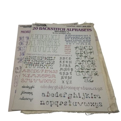 Leisure Arts Backstitch Alphabet Mini Series Collection - Image 1 of 4