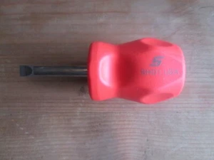 cacciavite a scatto stubby flat shd1 usa arancione brillante nuovo strumento premium - Foto 1 di 4