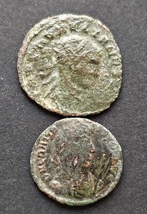 Roman bronze coins. Lot of 2 coins - Picture 1 of 6