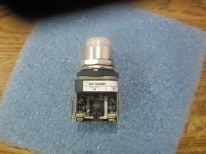 Allen-Bradley Cat#: 800T-QA24WD1 Push Button Switch. White w/o Guard. Ser. T - Bild 1 von 2