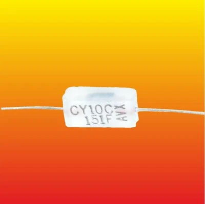 CONDENSADOR VINTAGE VIDRIO AXIAL 150pF 1% 500V CORNING AVX SOVCOR CY10C151F Foto 1 de 4