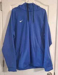 Nike Therma-Fit Men's Size Small Blue Fleece Hooded Sweatshirt CN9473-493 New - Picture 1 of 6