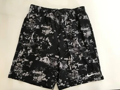 Nike Men’s Swim Bottom Board Shorts Swimsuit NESSD543 001 Black Grey Size L - Image 1 of 4