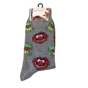 The MUPPETS ANIMAL & KERMIT Men's Crew Socks Size 6-12 - Picture 1 of 5