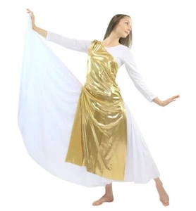 Danzcue Worship Dance Tunic with Side Slits(white dress not included) Child S/M - Picture 1 of 5