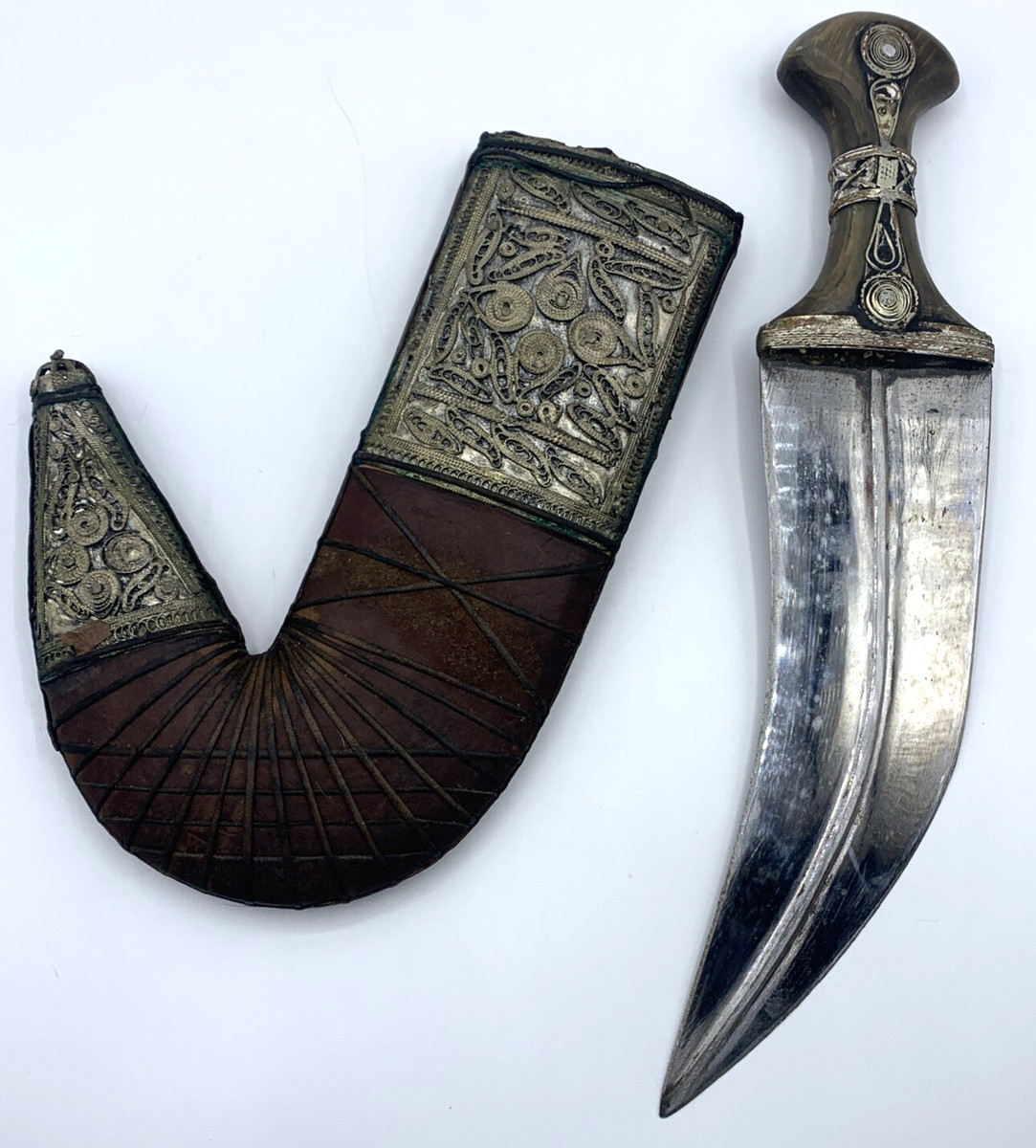 Leather Handle Silver Collectible Daggers for sale | eBay Leather Handle Silver Collectible Daggers for sale | eBay