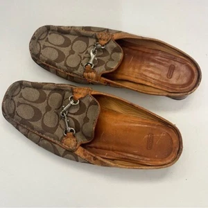 Coach Vintage Signature Mules 8 - Picture 1 of 5
