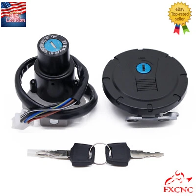 Juego de combustible del tanque de bloqueo del interruptor de encendido para Kawasaki KLR650 1987-2007 03 05 Foto 1 de 4