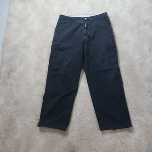 Wrangler Straight Leg Cargo Pants Men’s 38x32 Black Workwear Baggy - Picture 1 of 12