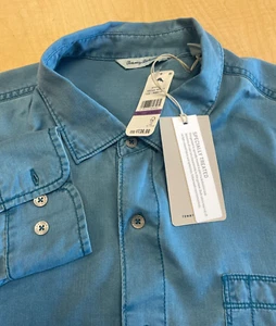 Camicia Tommy Bahama uomo 2XLB Tahitian Twilly LS Mamba blu prezzo al pubblico consigliato 138,00 - Foto 1 di 8