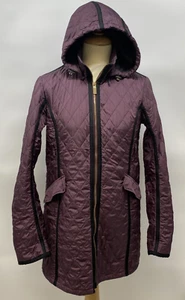 Hunter Original Ladies Lightweight Padded Long Jacket Purple Size M S5 - Picture 1 of 10