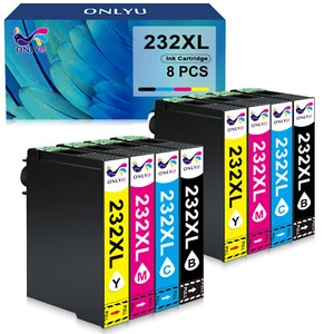 8PK for Epson 232XL 232 Ink Cartridges for Epson XP-4200 XP-4205 WF-2930 WF-2950 - Picture 1 of 5