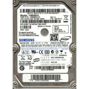 Samsung Dell 80GB SATA 5400rpm 2.5in HDD ( HM080HI/D HM080HI 0HM716 ) REF - Picture 1 of 4