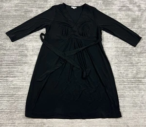 Liz Lange Maternity Dress Womens XXL Black Long Sleeve Jersey Target Knee - Picture 1 of 13