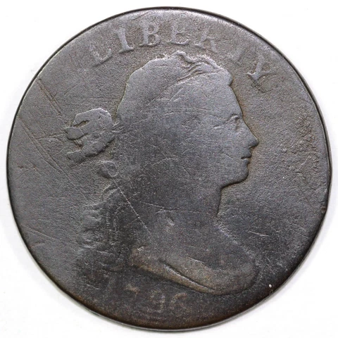 1796 1c S-98 Draped Bust Large Cent Cover