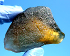 Libyan Desert Glass Meteorite Tektite impact Cintamani( 285 crt)Dimple Green Gem