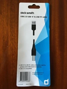 1M USB 2.0 Type A -B Male Cable for Printer / Scanner HP Canon Brother Epson .. - Picture 1 of 3