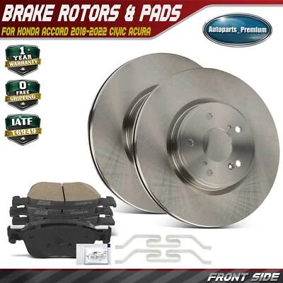 6x Rotor de disco de freno delantero y pastilla de freno de cerámica para Honda Accord Civic Acura Foto 1 de 4