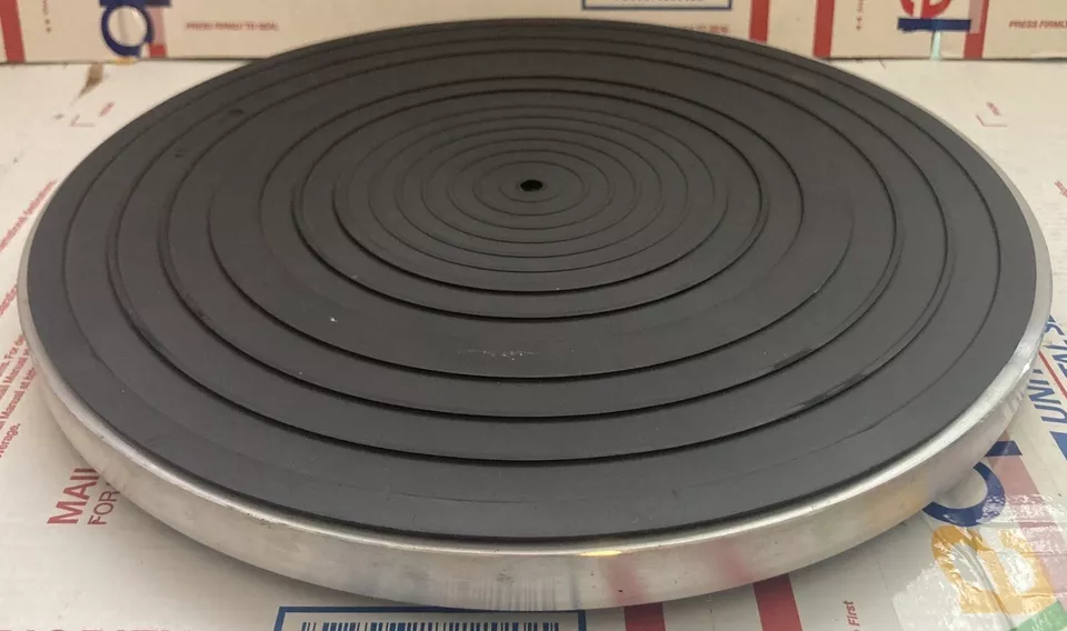 OEM Original JVC L-A21 Aluminum Platter And Rubber Mat PN# E1971 - NICE - Image 1 of 4