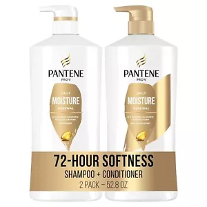 Pantene Shampoo & Conditioner Set, Daily Moisture Renewal with Pro-V Nutrients f - Picture 1 of 11