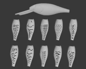 wLure plástico duro plantilla 3D señuelo de pesca cebo de manivela cuerpo en blanco UPC187 V2 - Imagen 1 de 7