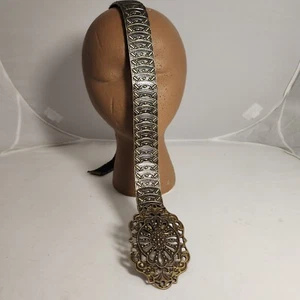 Metal Snake Scale Style Belt Bronze 31” Long Ornate Buckle Coastal Cowgirl - Picture 1 of 5