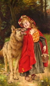 Little Red Riding Hood with Wolf - Picture 1 of 1