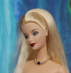 Nude LONG Blonde Ponytail Hair Mackie Barbie Doll TnT Blue Grey Eyes DBox4 OOAK - Picture 1 of 15