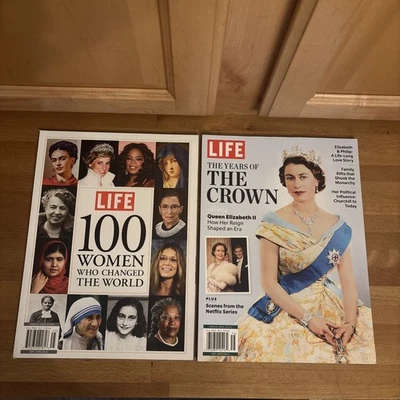 LOT OF 2 100 WOMEN WHO CHANGED THE WORLD 2025 & The Years Of The Crown Magazines - Image 1 of 4