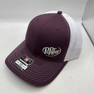 Dr Pepper Snapback Hat Mesh Trucker Cap Richardson - Picture 1 of 7