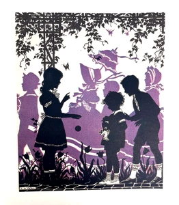 FREE SHIPPING!!!! Children, Art, Color Prints, Silhouettes, Text book - Picture 1 of 1