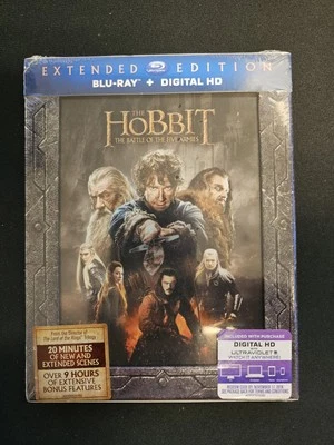 New Sealed The Hobbit Battle Five Armies Extended Edition Blu-ray Lord Rings  - Image 1 of 2