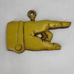 70er Jahre Zeigefinger Guss Blechschild, Vintage MIDWEST Americana Wandbehang - Bild 1 von 4