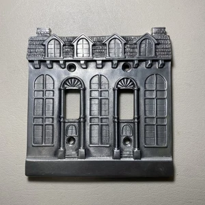 Seagull Pewter Double Gang Switch Plate Cover 1989 Building Switchplate - Picture 1 of 5