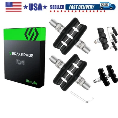 Pastillas de freno en V para bicicleta, juego de pastillas de freno para bicicleta, 2 pares de zapatas de freno universales Foto 1 de 4