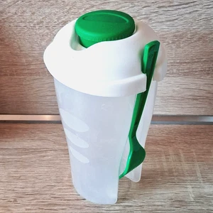 Salatbecher to Go, mit Gabel und Saucendose, Farbe Grün und Weiß - Bild 1 von 3