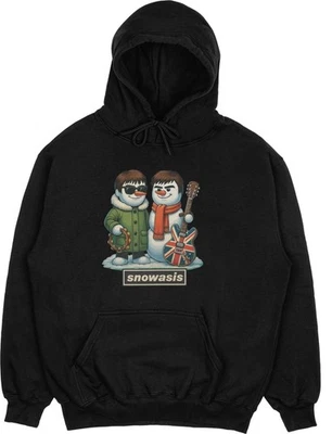 Sudadera con Capucha SNOWASIS | Parodia de Navidad Oasis Band | Divertido Jersey con Capucha Música Años 90 Foto 1 de 4