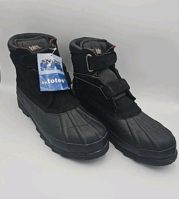 托特包黑色雪王男式靴子 13D 码-中筒靴 — 第 1/4 张图片