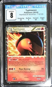 Pokemon Typhlosion Prime HeartGold & SoulSilver Ultra Rare #110 CGC 8 Sub grades - Picture 1 of 2