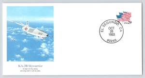 KA-3B Skywarrior FDC Cachet Fellows Ferguson Art Fleetwood c1993 El Segundo CA - Picture 1 of 5