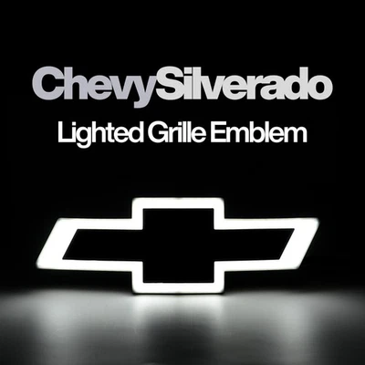 2016-2018 Chevy Silverado LED Lighted Front Grille Emblem Black Bowtie Badge - Image 1 of 4