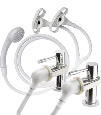 Croydex Secura Soffione e Tubo Doccia - Attacco Doccia Push on Facile da Installare per - Immagine 1 di 4