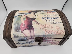 Schatzkiste Schmuckaufbewahrung Pirat Vintage Holz für Geschenke und Wohndeko - Bild 1 von 11